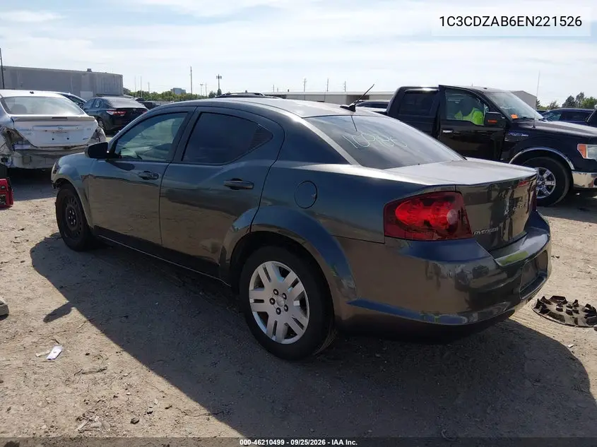 2014 DODGE AVENGER VIN 1C3CDZAB6EN221526 — фото 3