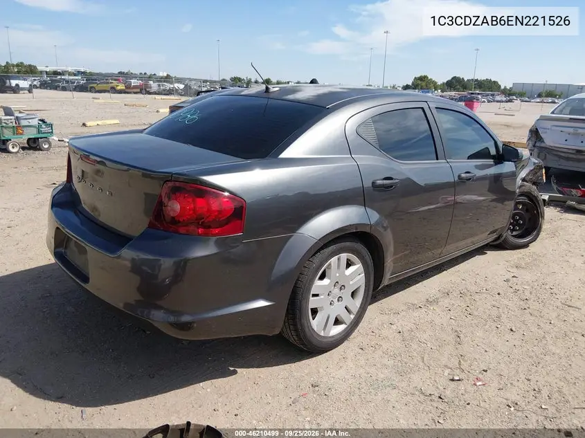 2014 DODGE AVENGER VIN 1C3CDZAB6EN221526 — фото 4