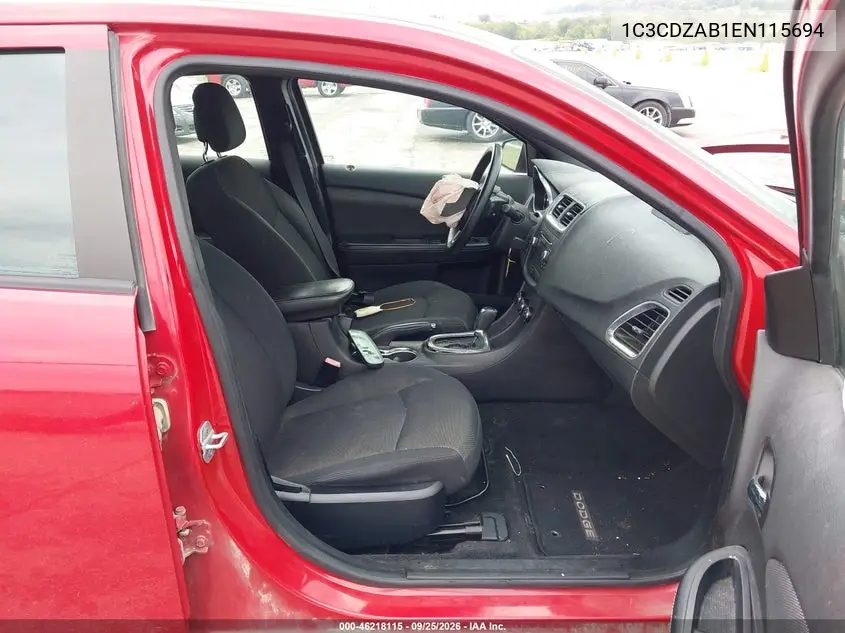 2014 DODGE AVENGER VIN 1C3CDZAB1EN115694 — фото 5