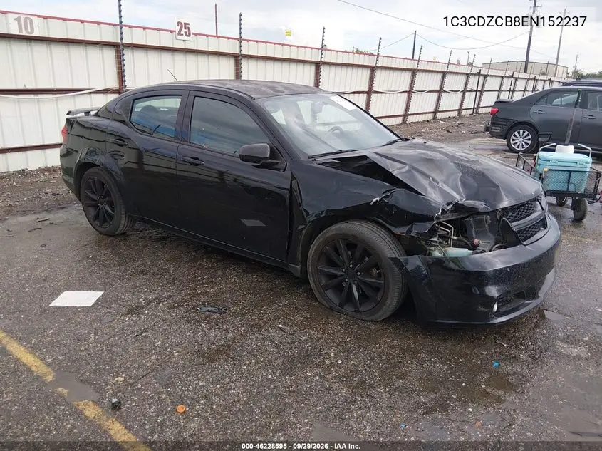 DODGE AVENGER 2014, VIN 1C3CDZCB8EN152237