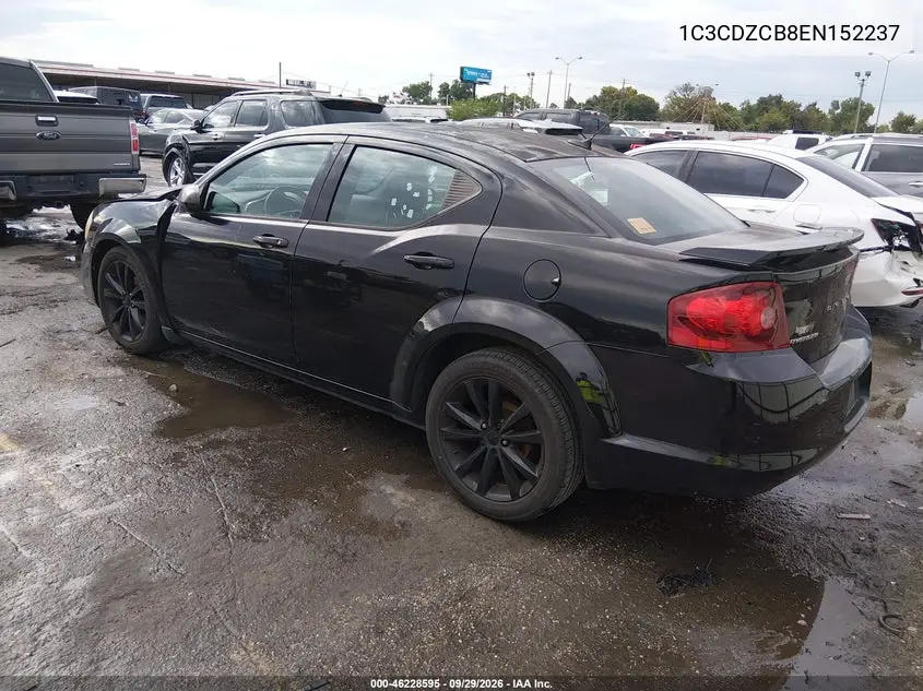2014 DODGE AVENGER VIN 1C3CDZCB8EN152237 — фото 3