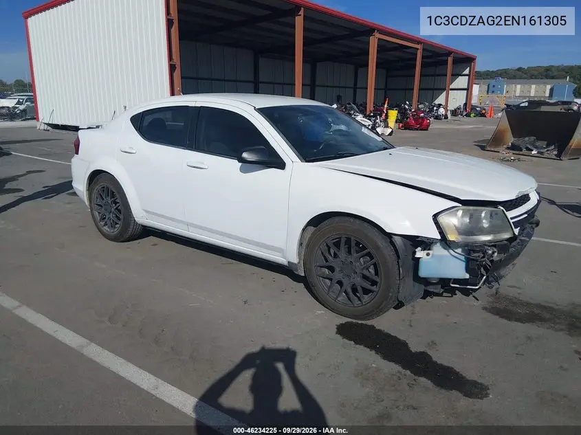 DODGE AVENGER 2014, VIN 1C3CDZAG2EN161305