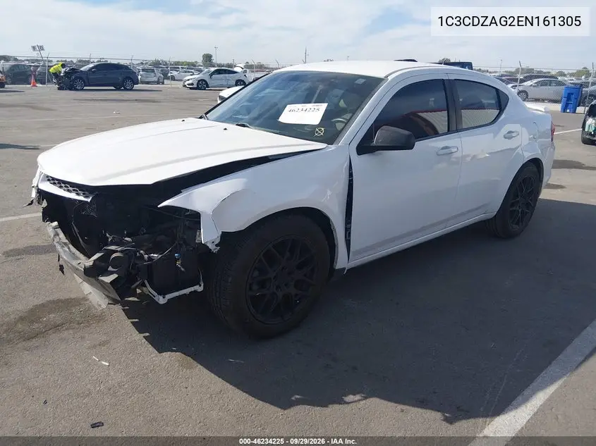 2014 DODGE AVENGER VIN 1C3CDZAG2EN161305 — фото 2