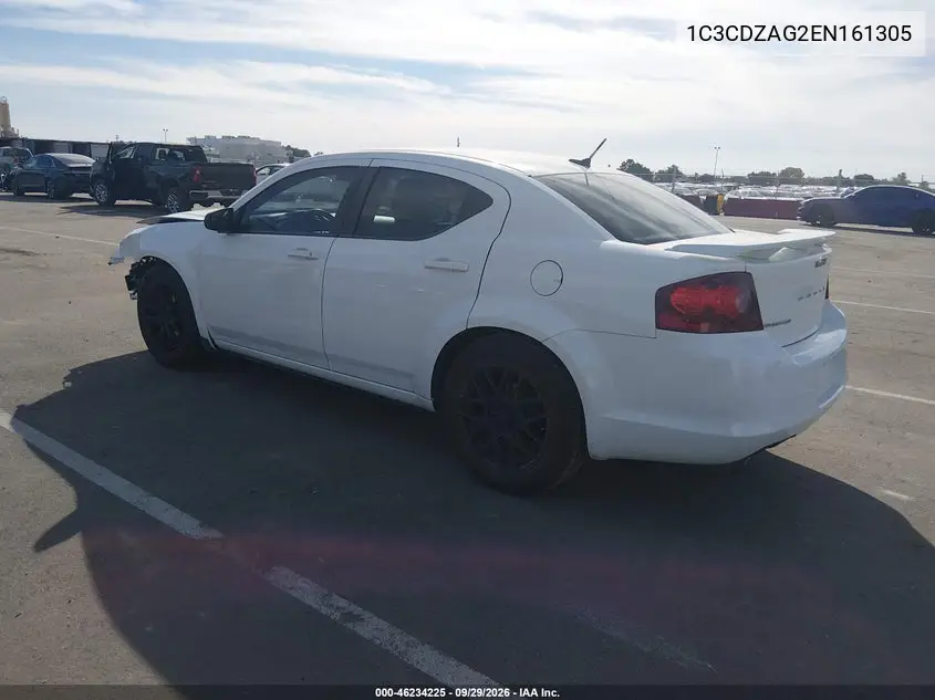 2014 DODGE AVENGER VIN 1C3CDZAG2EN161305 — фото 3