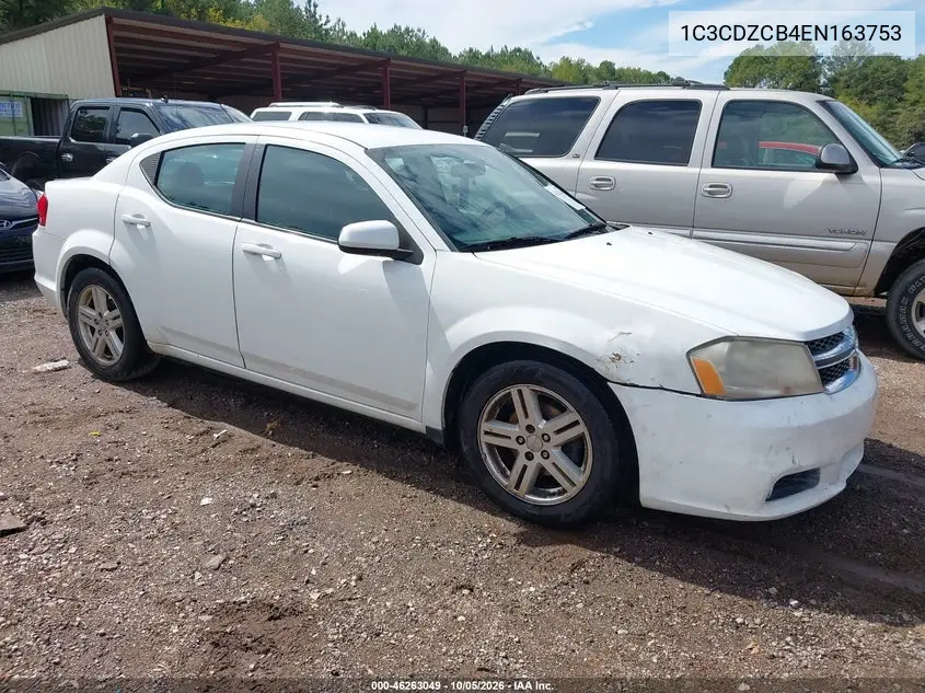 DODGE AVENGER 2014, VIN 1C3CDZCB4EN163753