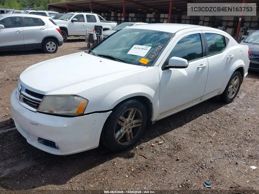 2014 DODGE AVENGER VIN 1C3CDZCB4EN163753 — фото 2