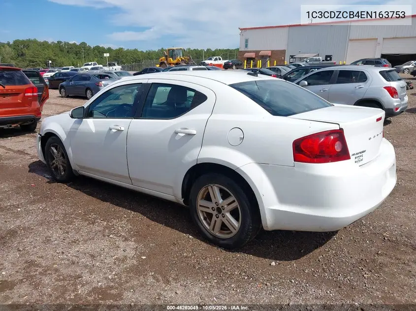 2014 DODGE AVENGER VIN 1C3CDZCB4EN163753 — фото 3