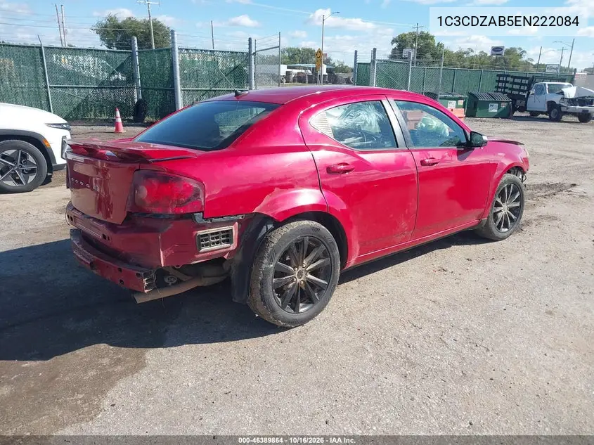 2014 DODGE AVENGER VIN 1C3CDZAB5EN222084 — фото 4