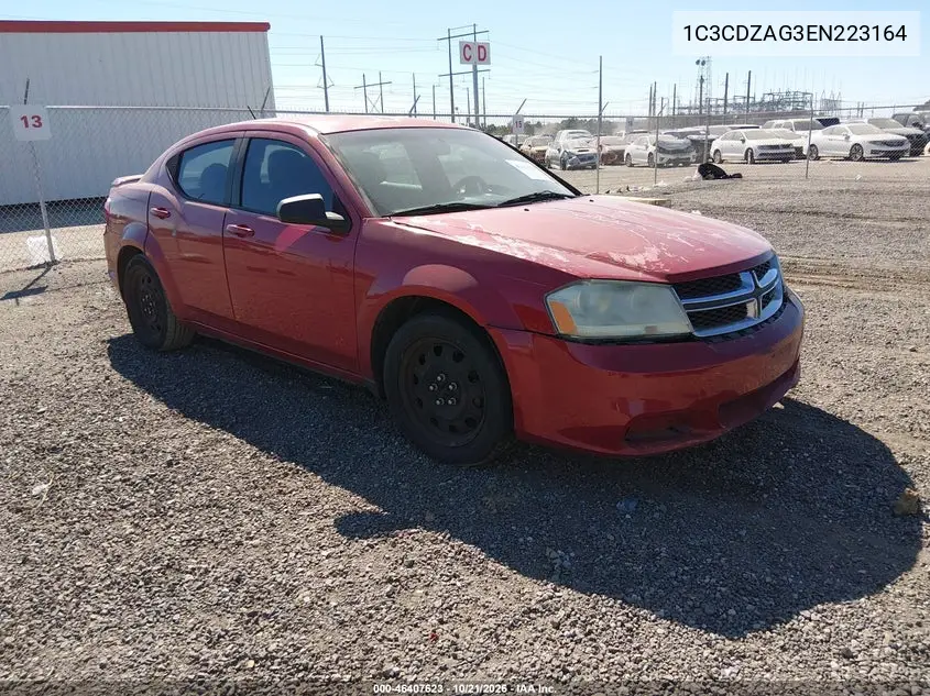 DODGE AVENGER 2014, VIN 1C3CDZAG3EN223164