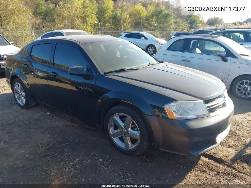 DODGE AVENGER 2014, VIN 1C3CDZABXEN117377