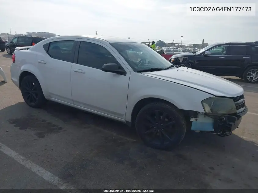 DODGE AVENGER 2014, VIN 1C3CDZAG4EN177473