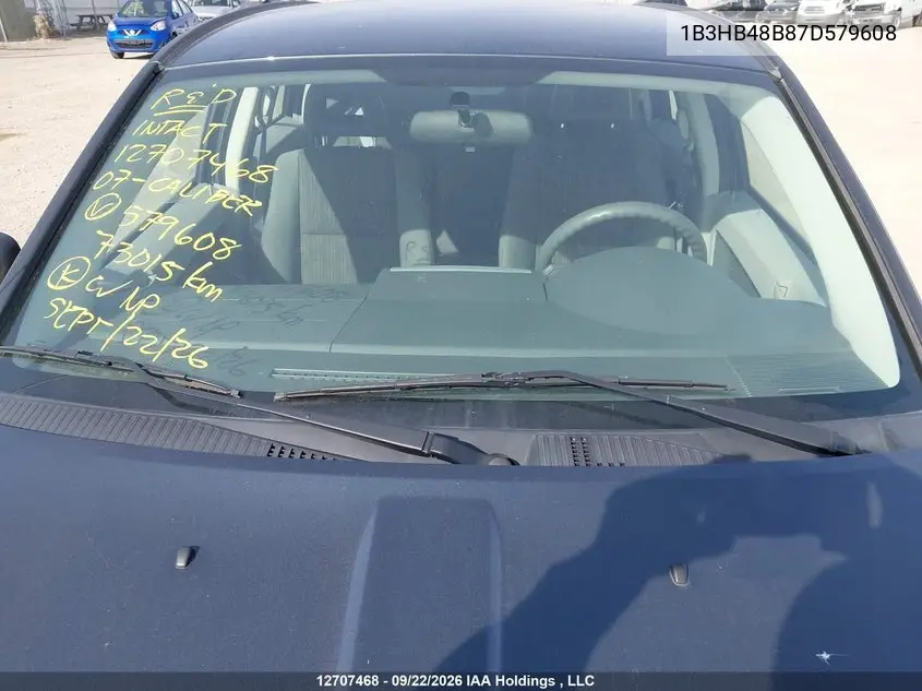 2007 DODGE CALIBER VIN 1B3HB48B87D579608 — фото 18