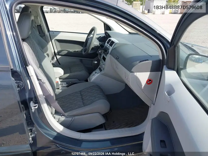 2007 DODGE CALIBER VIN 1B3HB48B87D579608 — фото 5
