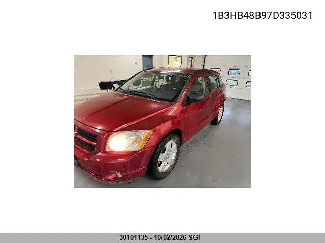 2007 DODGE CALIBER VIN 1B3HB48B97D335031 — фото 2