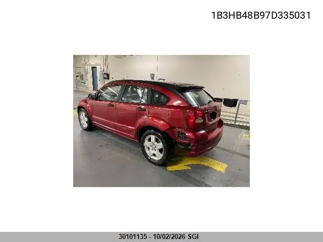 2007 DODGE CALIBER VIN 1B3HB48B97D335031 — фото 3