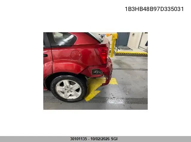 2007 DODGE CALIBER VIN 1B3HB48B97D335031 — фото 4