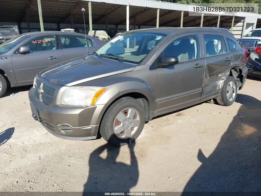2007 DODGE CALIBER VIN 1B3HB28B67D321723 — фото 2