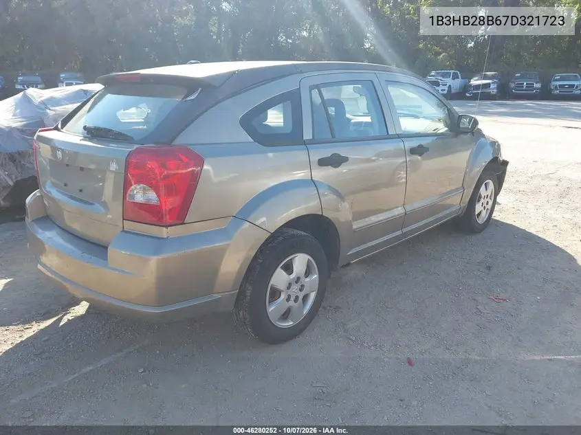 2007 DODGE CALIBER VIN 1B3HB28B67D321723 — фото 4