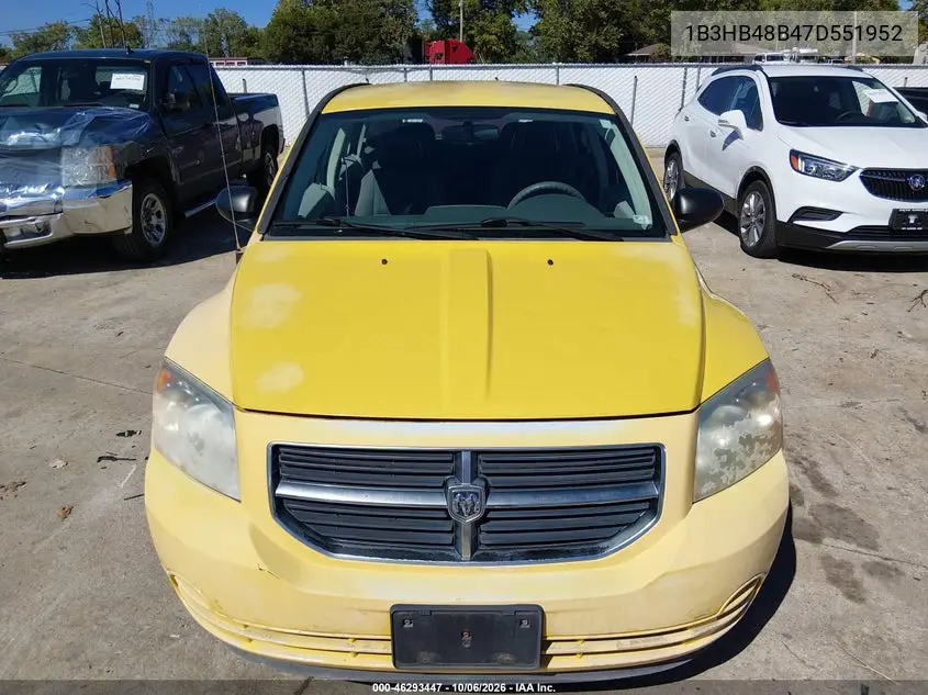 2007 DODGE CALIBER VIN 1B3HB48B47D551952 — фото 6