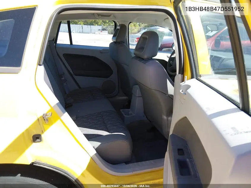2007 DODGE CALIBER VIN 1B3HB48B47D551952 — фото 8