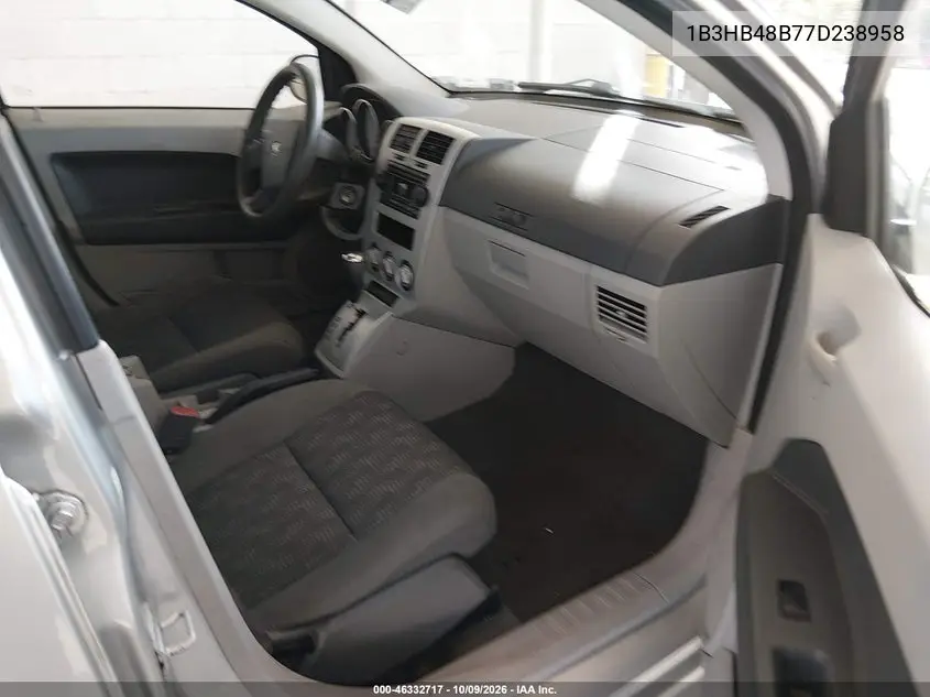 2007 DODGE CALIBER VIN 1B3HB48B77D238958 — фото 5