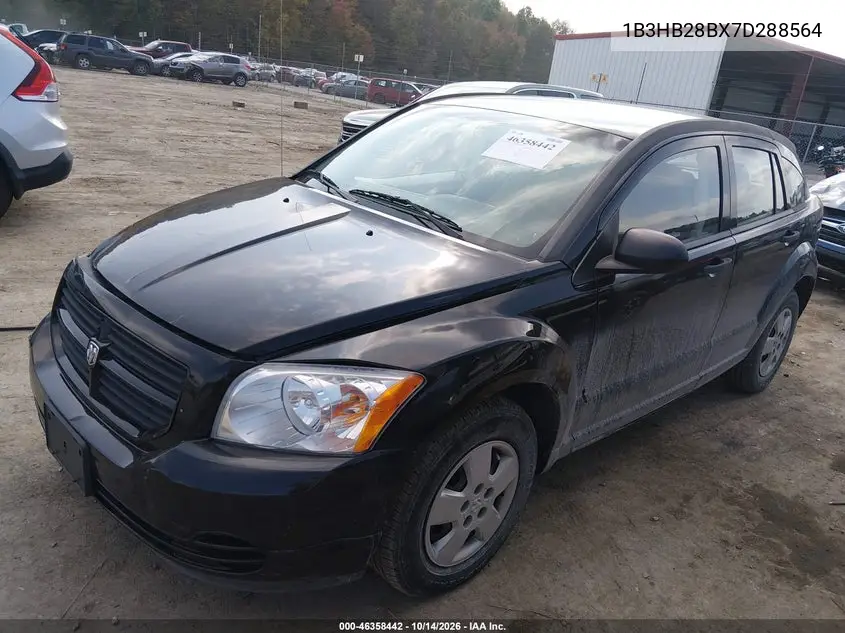 2007 DODGE CALIBER VIN 1B3HB28BX7D288564 — фото 2