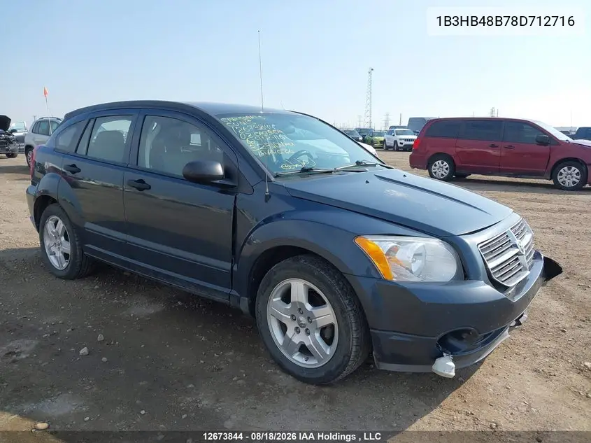 DODGE CALIBER 2008, VIN 1B3HB48B78D712716