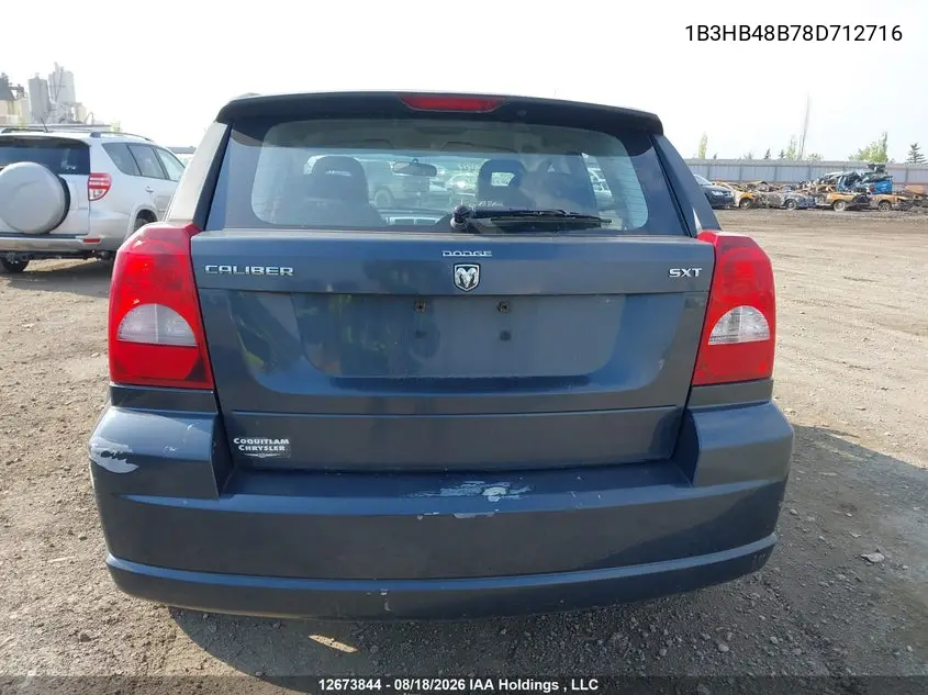 2008 DODGE CALIBER VIN 1B3HB48B78D712716 — фото 17