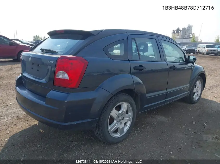 2008 DODGE CALIBER VIN 1B3HB48B78D712716 — фото 4