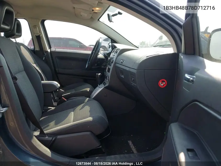 2008 DODGE CALIBER VIN 1B3HB48B78D712716 — фото 5