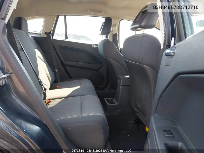 2008 DODGE CALIBER VIN 1B3HB48B78D712716 — фото 8