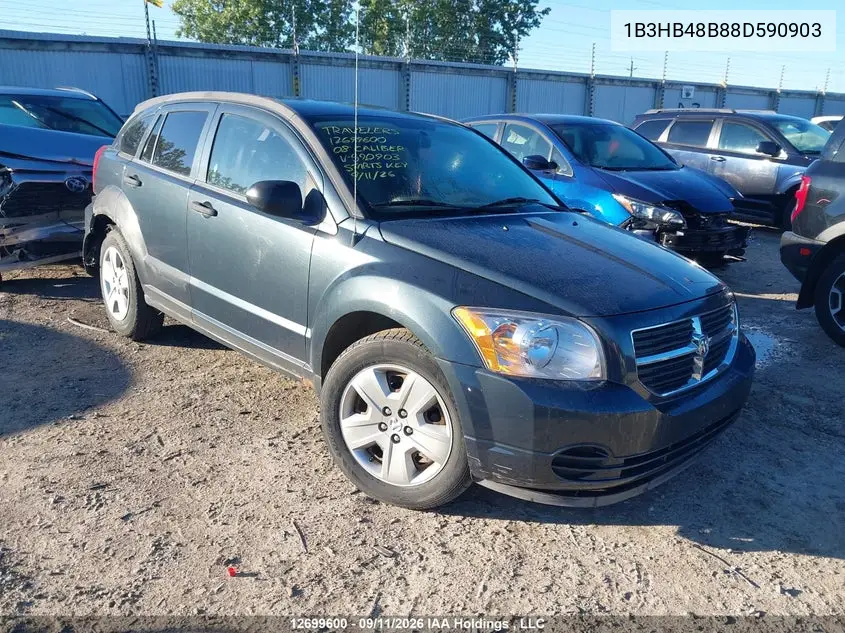 DODGE CALIBER 2008, VIN 1B3HB48B88D590903