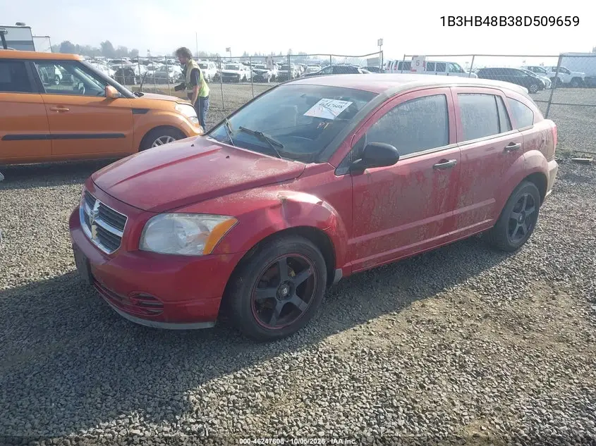 2008 DODGE CALIBER VIN 1B3HB48B38D509659 — фото 2