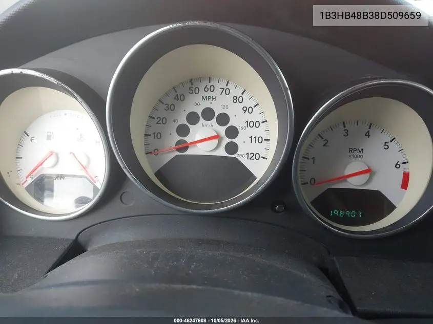 2008 DODGE CALIBER VIN 1B3HB48B38D509659 — фото 7