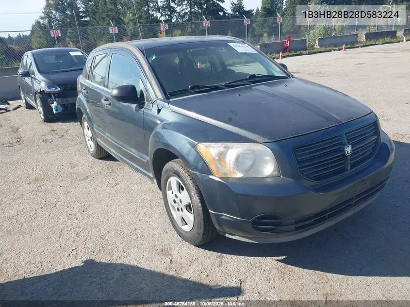DODGE CALIBER 2008, VIN 1B3HB28B28D583224