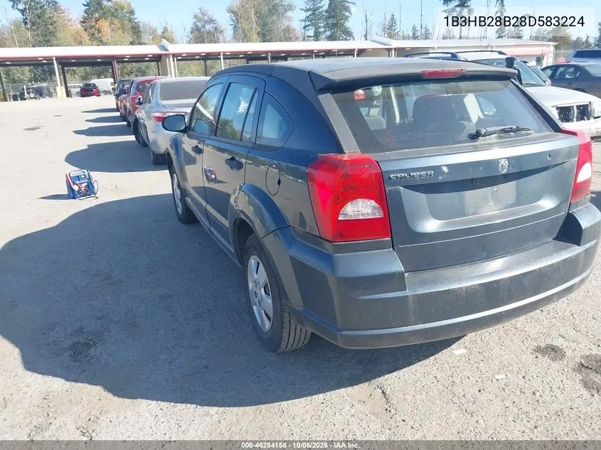 2008 DODGE CALIBER VIN 1B3HB28B28D583224 — фото 3