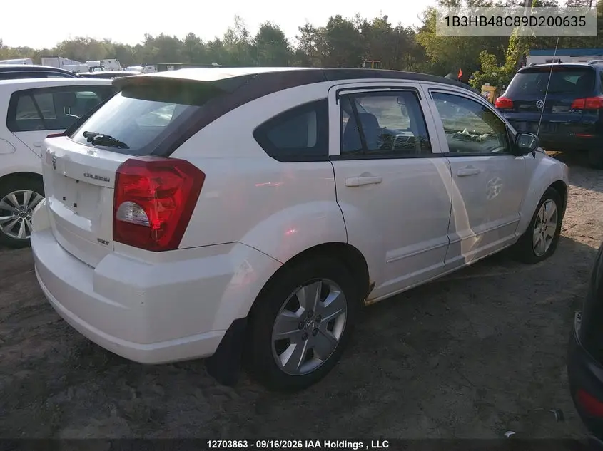 2009 DODGE CALIBER VIN 1B3HB48C89D200635 — фото 11