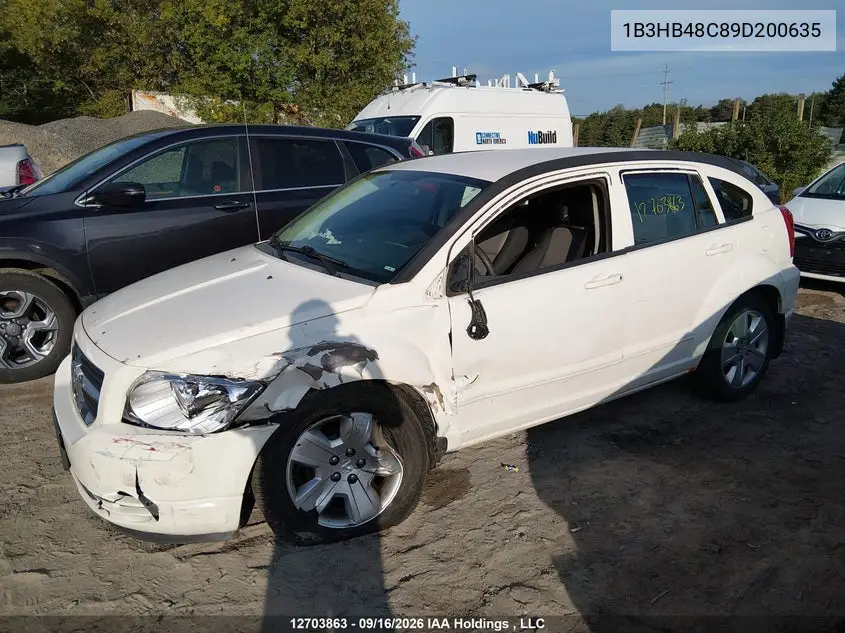 2009 DODGE CALIBER VIN 1B3HB48C89D200635 — фото 12