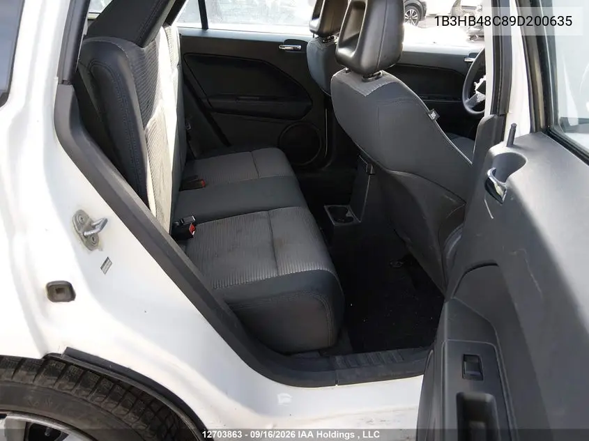 2009 DODGE CALIBER VIN 1B3HB48C89D200635 — фото 8