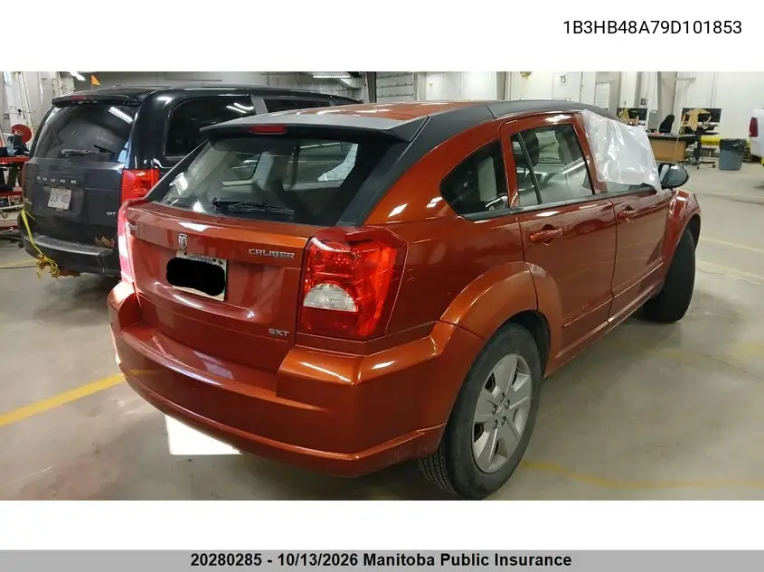 2009 DODGE CALIBER VIN 1B3HB48A79D101853 — фото 4