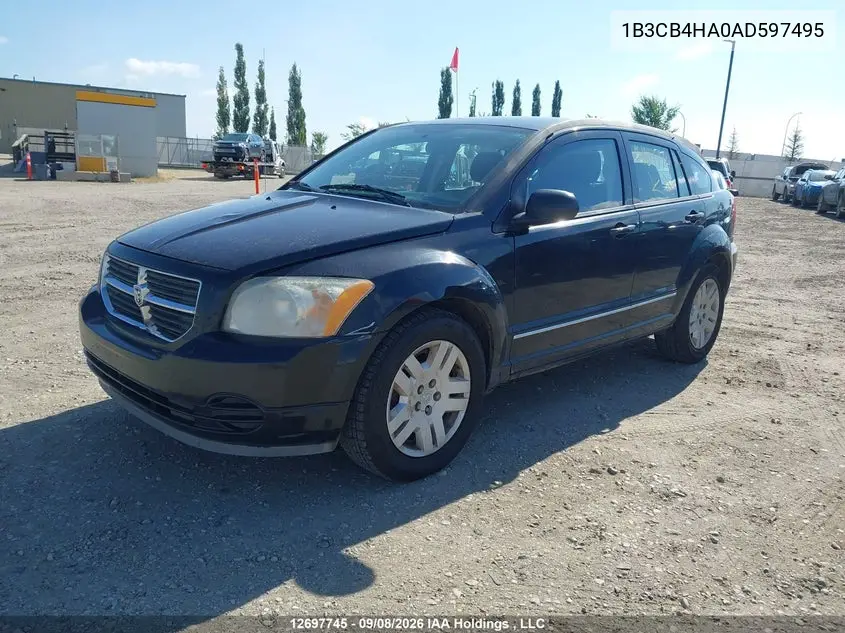 2010 DODGE CALIBER VIN 1B3CB4HA0AD597495 — фото 2
