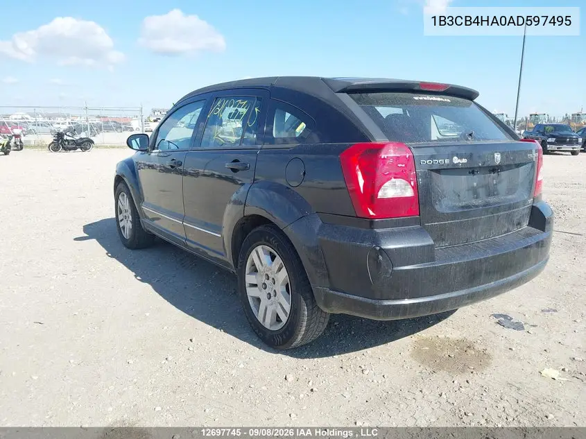 2010 DODGE CALIBER VIN 1B3CB4HA0AD597495 — фото 3