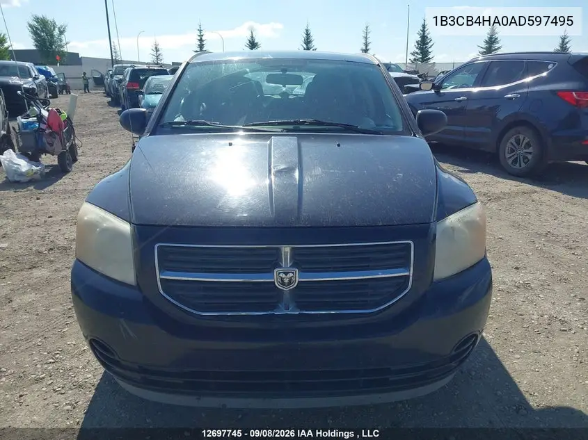 2010 DODGE CALIBER VIN 1B3CB4HA0AD597495 — фото 6