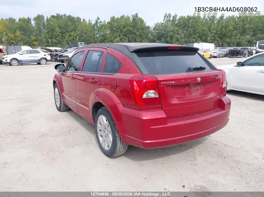 2010 DODGE CALIBER VIN 1B3CB4HA4AD608062 — фото 3