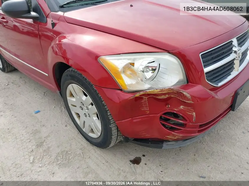 2010 DODGE CALIBER VIN 1B3CB4HA4AD608062 — фото 6
