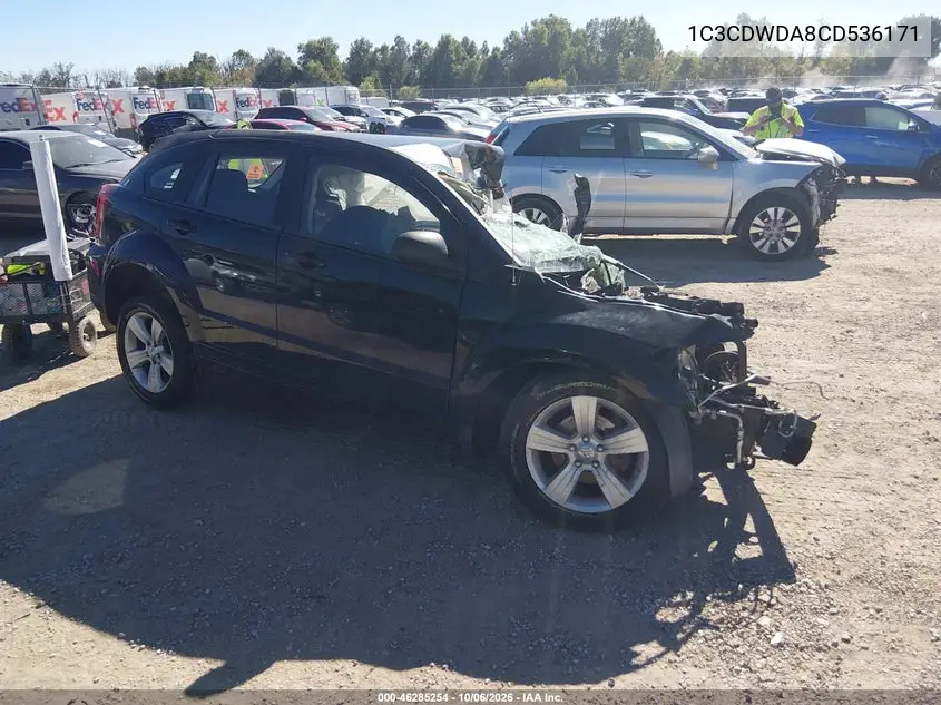 DODGE CALIBER 2012, VIN 1C3CDWDA8CD536171