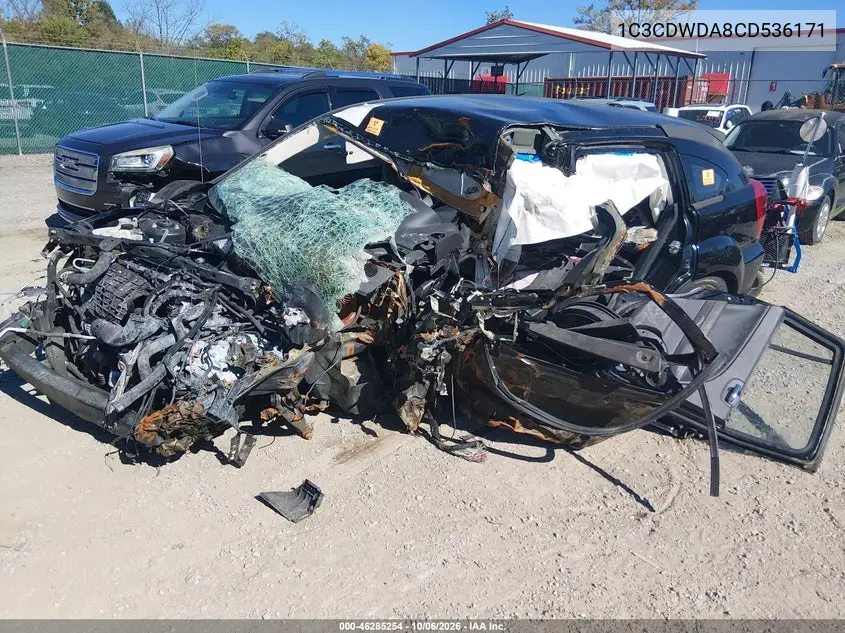 2012 DODGE CALIBER VIN 1C3CDWDA8CD536171 — фото 2
