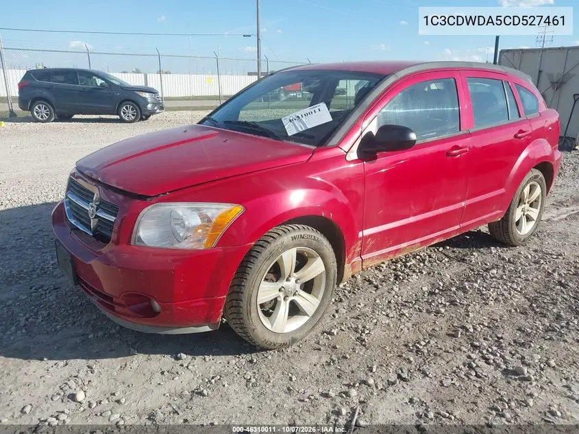 2012 DODGE CALIBER VIN 1C3CDWDA5CD527461 — фото 2