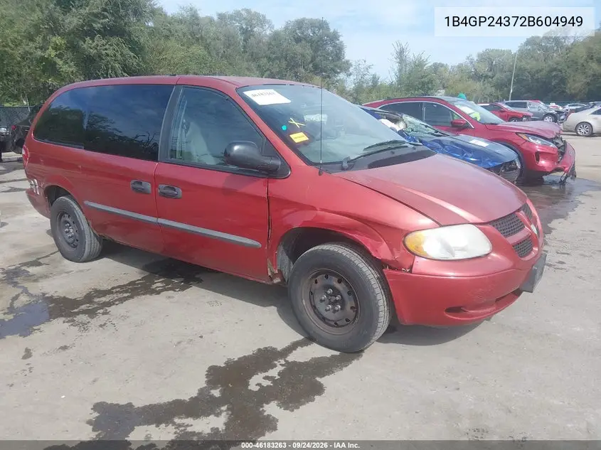 DODGE CARAVAN 2002, VIN 1B4GP24372B604949