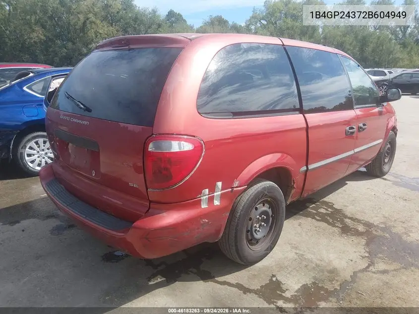 2002 DODGE CARAVAN VIN 1B4GP24372B604949 — фото 4